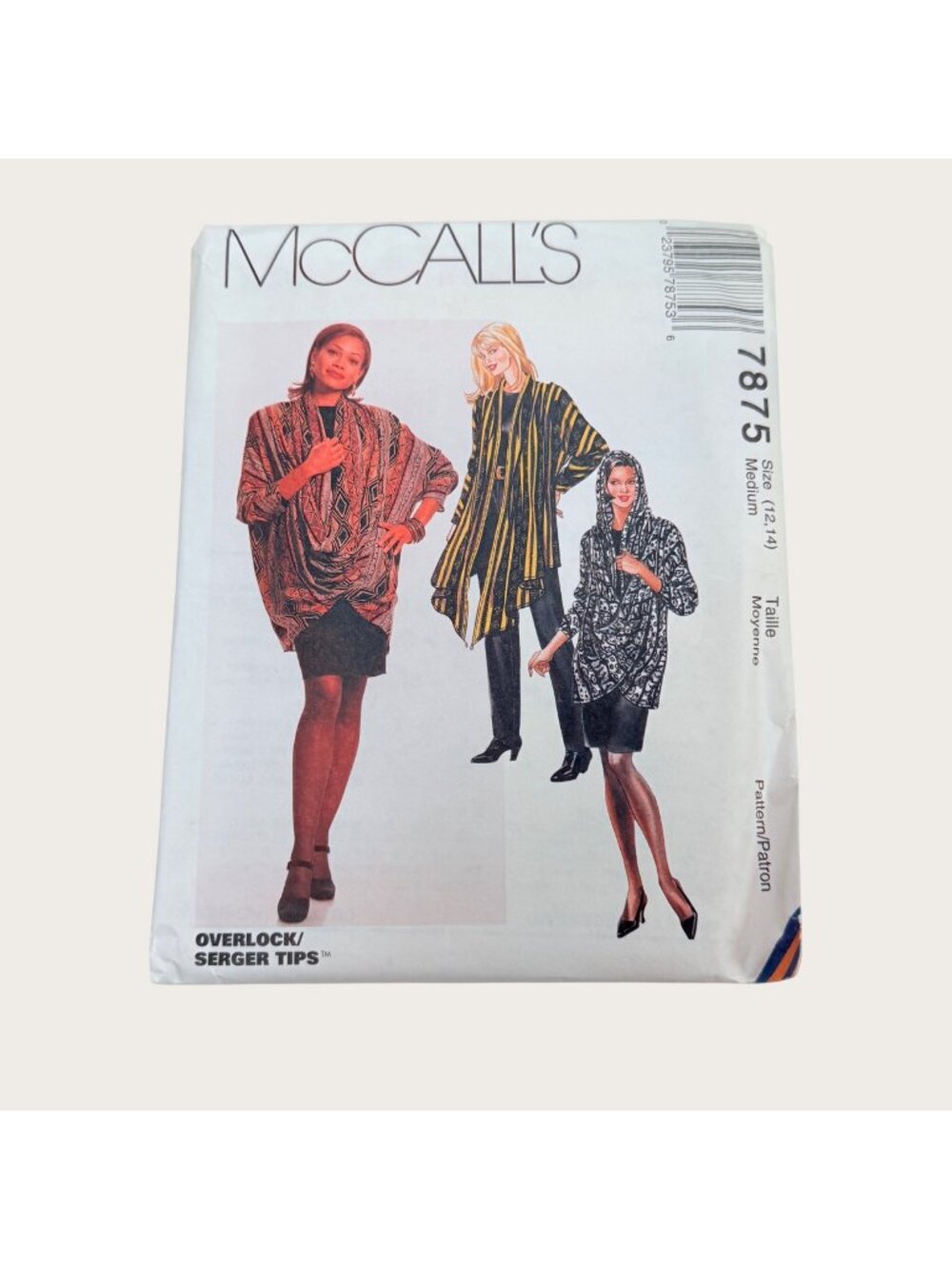 Vintage 1990s McCalls Sewing Pattern 7875 Misses Jacket Pant Skirt Size 12-14